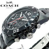 Coach Kent Chronograph Black Dial Black Steel Strap Watch for Men - 14602554 Authentic Buy Shop Now