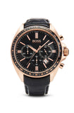 Hugo Boss Driver Black Dial Black Leather Strap Watch for Men - 1513092 Authentic Buy Shop Now