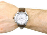 Hugo Boss Ikon White Dial Brown Leather Strap Watch for Men - 1513175 Authentic Buy Shop Now