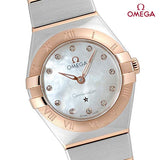 Omega Constellation Manhattan Quartz Diamonds Mother of Pearl Dial Two Tone Steel Strap Watch for Women - 131.20.25.60.55.001 Authentic Buy Shop Now