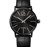Calvin Klein Post Minimal Black Dial Black Leather Strap Watch for Men - K7621401 Authentic Buy Shop Now