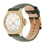 Michael Kors Mini Everest Crystals White Dial Green Leather Strap Watch for Women - MK4720 Authentic Buy Shop Now