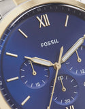 Fossil Neutra Chronograph Blue Dial Two Tone Steel Strap Watch for Men - FS5706 Authentic Buy Shop Now