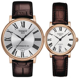 Tissot Carson Premium Powermatic 80 Silver Dial Brown Leather Strap Watch For Men - T122.407.36.033.00 Authentic Buy Shop Now