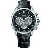Hugo Boss Driver Black Dial Black Leather Strap Watch for Men - 1512879 Authentic Buy Shop Now