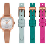 Tissot T Lady Lovely Square White Dial Pink Leather Strap Watch For Women - T058.109.36.031.00 Authentic Buy Shop Now