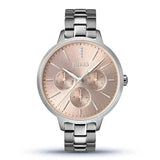 Hugo Boss Symphony Red Gold Dial Silver Steel Strap Watch for Women- 1502421 Authentic Buy Shop Now