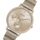 Hugo Boss Infinity Carnation Gold Dial Gold Mesh Bracelet Watch for Women - 1502519 Authentic Buy Shop Now