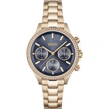 Hugo Boss Hera Blue Dial Gold Steel Strap Watch for Women - 1502566 Authentic Buy Shop Now