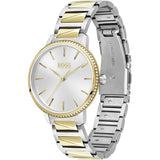 Hugo Boss Signature Silver Dial Two Tone Steel Strap Watch for Women - 1502568 Authentic Buy Shop Now