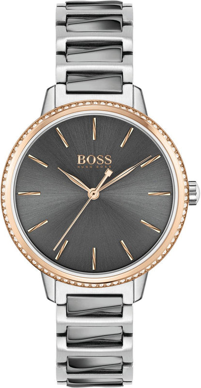 Hugo Boss Signature Grey Dial Silver Steel Strap Watch for Men - 1502569 Authentic Buy Shop Now