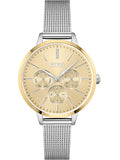 Hugo Boss Symphony Gold Dial Silver Mesh Bracelet Watch for Women - 1502600 Authentic Buy Shop Now