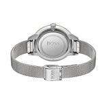 Hugo Boss Symphony Gold Dial Silver Mesh Bracelet Watch for Women - 1502600 Authentic Buy Shop Now