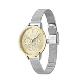 Hugo Boss Symphony Gold Dial Silver Mesh Bracelet Watch for Women - 1502600 Authentic Buy Shop Now