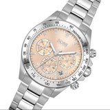 Hugo Boss Novia Pink Dial Silver Steel Strap Watch for Women - 1502615 Authentic Buy Shop Now