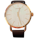 Calvin Klein Even Silver Dial Brown Leather Strap Watch for Men - K7B216G6 Authentic Buy Shop Now