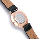 Daniel Wellington Classic Reading White Dial Black Leather Strap Watch For Women - DW00100041 Authentic Buy Shop Now