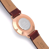 Daniel Wellington Classic Suffolk White Dial Brown Leather Strap Watch For Women - DW00100120 Authentic Buy Shop Now