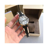 Burberry The City White Dial Black Haymarket Leather Strap Watch for Women - BU9150 Authentic Buy Shop Now