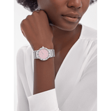 Bvlgari Bvlgari Bvlgari Quartz Pink Dial Silver Steel Strap Watch for Women - BVLGARI103711 Authentic Buy Shop Now