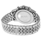 Hugo Boss Aeroliner Chronograph White Dial Silver Steel Strap Watch For Men - 1512445 Authentic Buy Shop Now