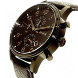 Hugo Boss Blackout Chronograph Black Dial Black Leather Strap Watch For Men - HB1512567 Authentic Buy Shop Now