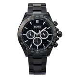 Hugo Boss Ikon Chronograph Black Dial Black Steel Strap Watch for Men - 1512961 Authentic Buy Shop Now