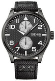Hugo Boss Aeroliner Maxx Quartz Black Dial Black Nylon Strap Watch For Men - HB1513086 Authentic Buy Shop Now