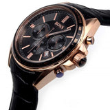 Hugo Boss Driver Black Dial Black Leather Strap Watch for Men - 1513092 Authentic Buy Shop Now