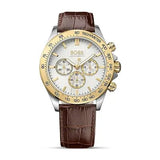 Hugo Boss Ikon White Dial Brown Leather Strap Watch for Men - 1513174 Authentic Buy Shop Now
