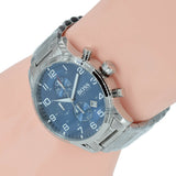 Hugo Boss Aeroliner Blue Dial Silver Steel Strap Watch for Men - 1513183 Authentic Buy Shop Now