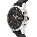 Hugo Boss Jet Black Dial Black Leather Strap Watch for Men - 1513279 Authentic Buy Shop Now
