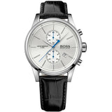 Hugo Boss Jet Silver Dial Black Leather Strap Watch for Men - 1513282 Authentic Buy Shop Now
