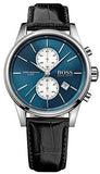 Hugo Boss Jet Blue Dial Black Leather Strap Watch for Men - 1513283 Authentic Buy Shop Now