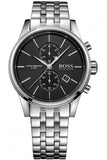 Hugo Boss Jet Black Dial Silver Steel Strap Watch for Men - 1513383 Authentic Buy Shop Now