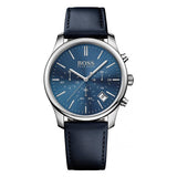 Hugo Boss Time One Blue Dial Black Leather Strap Watch for Men - 1513431 Authentic Buy Shop Now