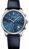 Hugo Boss Time One Blue Dial Black Leather Strap Watch for Men - 1513431 Authentic Buy Shop Now