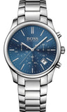 Hugo Boss Commander Blue Dial Silver Steel Strap Watch for Men - 1513434 Authentic Buy Shop Now