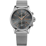Hugo Boss Jet Chronograph Grey Dial Silver Mesh Bracelet Watch for Men - 1513440 Authentic Buy Shop Now
