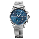 Hugo Boss Jet Blue Dial Silver Mesh Bracelet Watch for Men - 1513441 Authentic Buy Shop Now