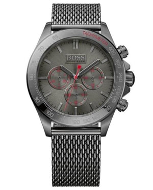 Hugo Boss Ikon Grey Dial Grey Mesh Bracelet Watch for Men - 1513443 Authentic Buy Shop Now