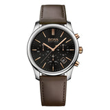 Hugo Boss Time One Black Dial Brown Leather Strap Watch for Men - 1513448 Authentic Buy Shop Now