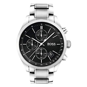 Hugo Boss Grand Prix Black Dial Silver Steel Strap Watch for Men - 1513477 Authentic Buy Shop Now