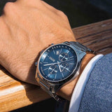 Hugo Boss Grand Prix Blue Dial Silver Steel Strap Watch for Men - 1513478 Authentic Buy Shop Now