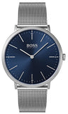 Hugo Boss Horizon Quartz Blue Dial Silver Mesh Bracelet Watch For Men - 1513541 Authentic Buy Shop Now