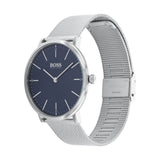 Hugo Boss Horizon Quartz Blue Dial Silver Mesh Bracelet Watch For Men - 1513541 Authentic Buy Shop Now