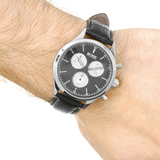 Hugo Boss Companion Black Dial Black Leather Strap Watch for Men - 1513543 Authentic Buy Shop Now