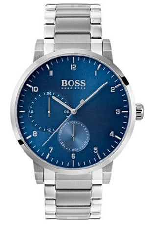 Hugo Boss Oxygen Chronograph Blue Dial Silver Steel Strap Watch for Men - 1513597 Authentic Buy Shop Now