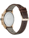 Hugo Boss Grand Prix Brown Dial Brown Leather Strap Watch for Men - 1513605 Authentic Buy Shop Now