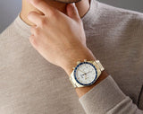Hugo Boss Trophy White Dial Gold Steel Strap Watch for Men - 1513631 Authentic Buy Shop Now